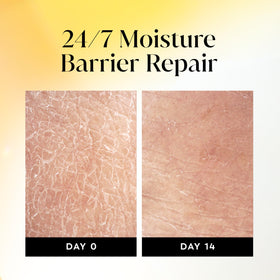 Olay body wash being poured into hand, showing nourishing, moisturizing feel
