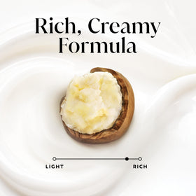 Olay with shea butter visual emphasizing nourishing ingredient benefits