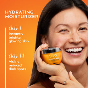 Olay open jar revealing gel-cream texture for quick absorption