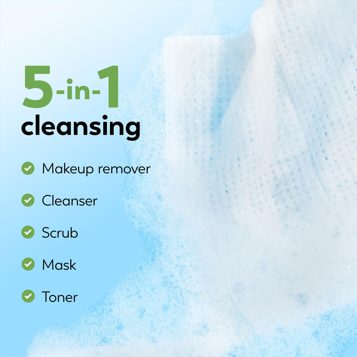 Olay wipe in hand demonstrating easy makeup removal benefit