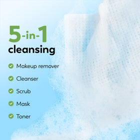 Olay wipe in hand demonstrating easy makeup removal benefit