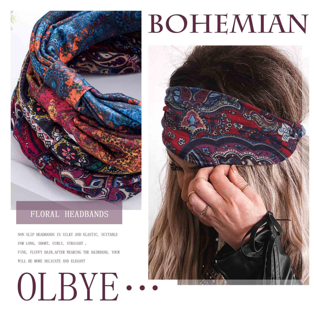 Olbye worn during yoga outdoors keeping hair in place and absorbing sweat benefit