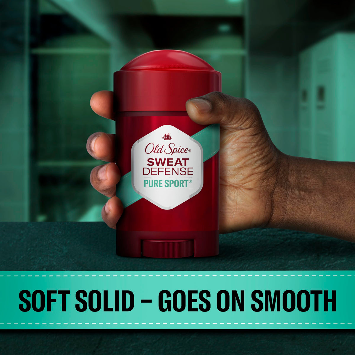 Old Spice 48-hour protection graphic communicating long-lasting sweat defense
