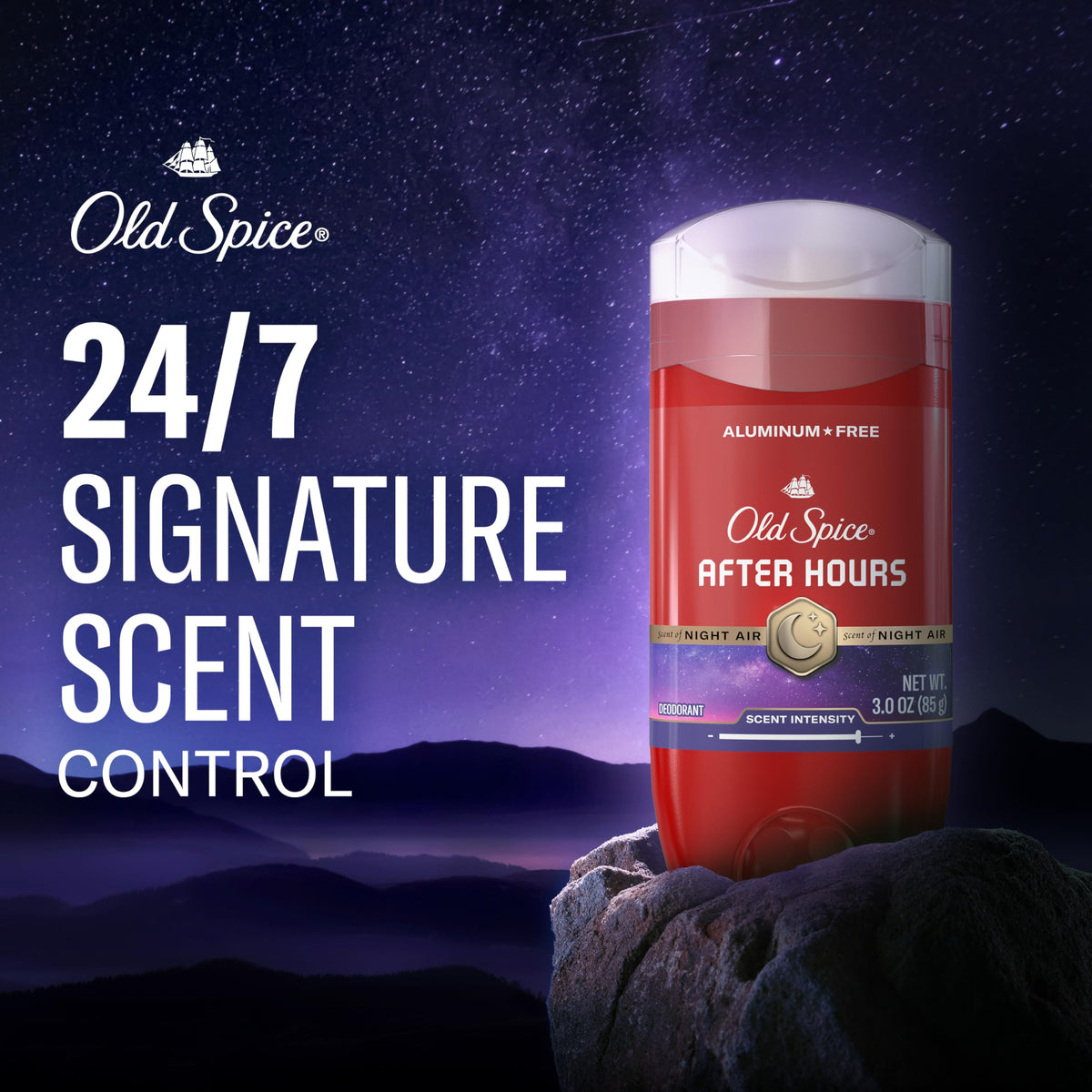Old Spice stick texture close-up demonstrating smooth glide benefit