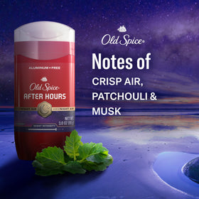Old Spice label close-up displaying scent name and ingredient clarity