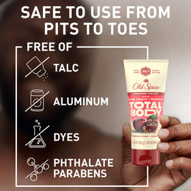 Old Spice application underarm demonstration for targeted odor control