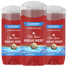 Old Spice Aqua Reef front view showing clean packaging and brand benefit