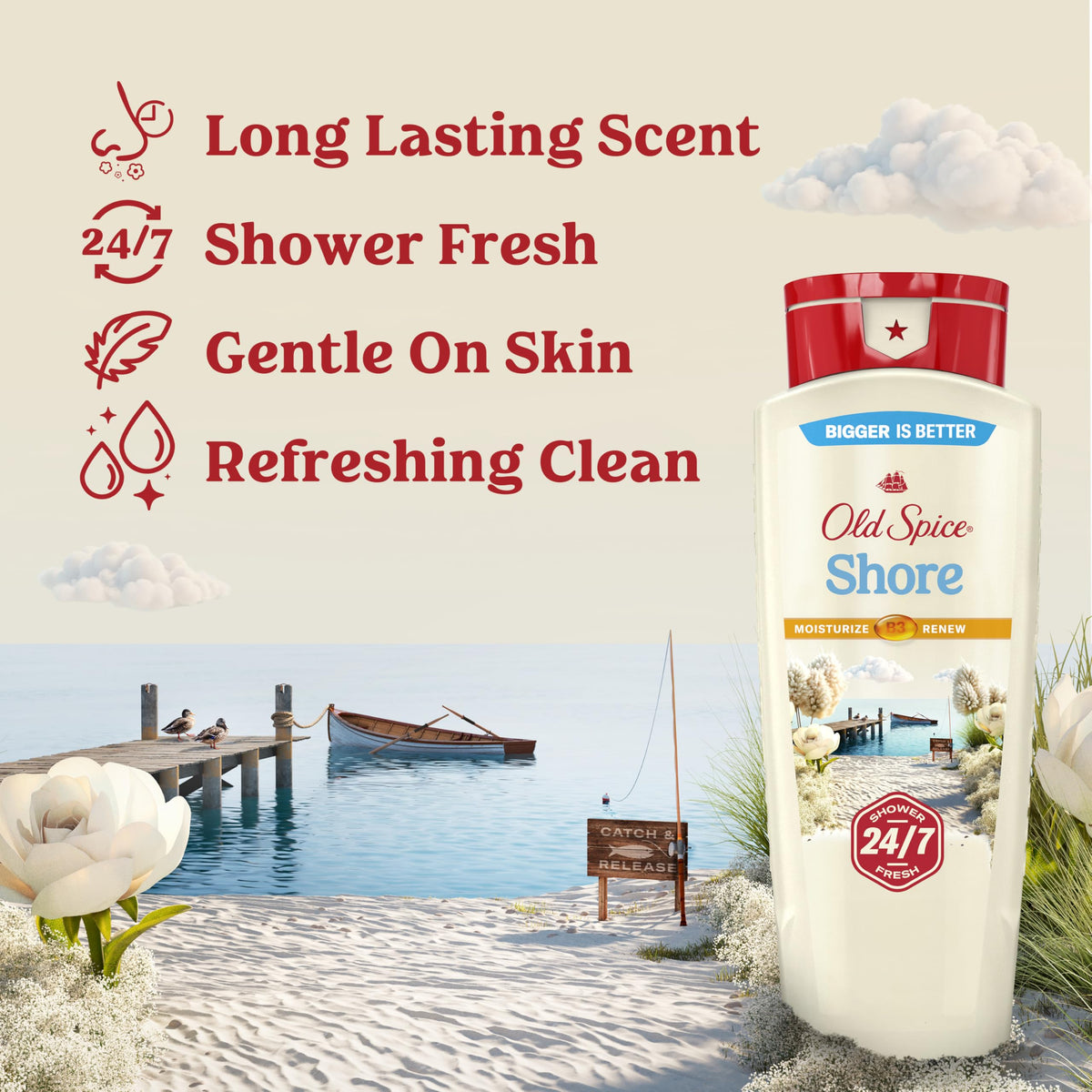 Old Spice back label close-up showing ingredients and usage directions benefit
