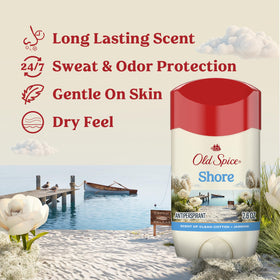 Old Spice back label close-up showing ingredients and directions for reliable usage