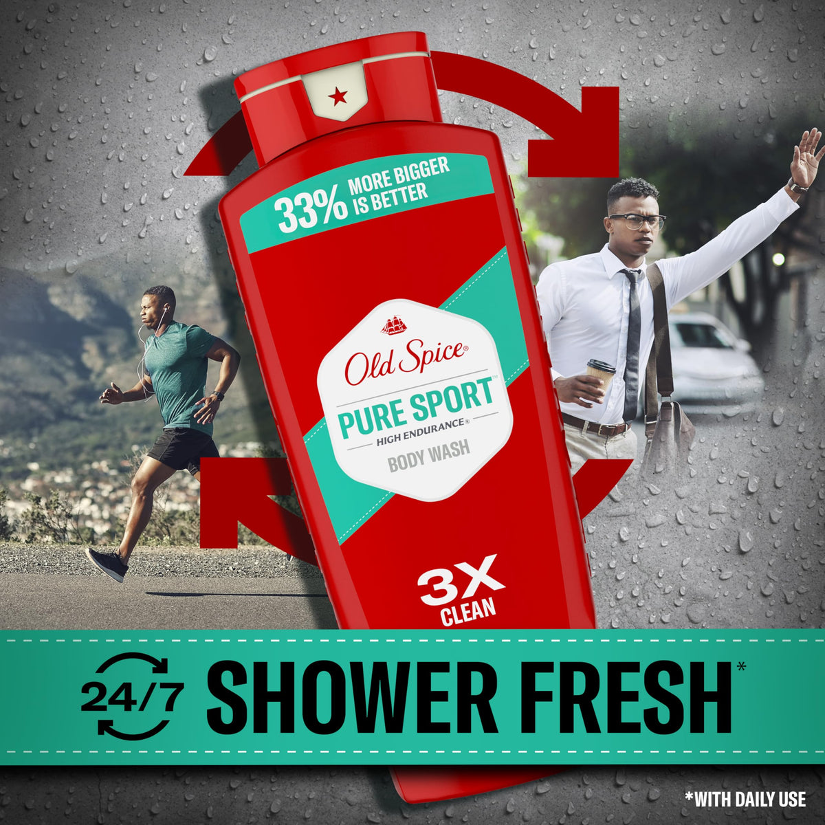 Old Spice back label with directions and quick usage tips