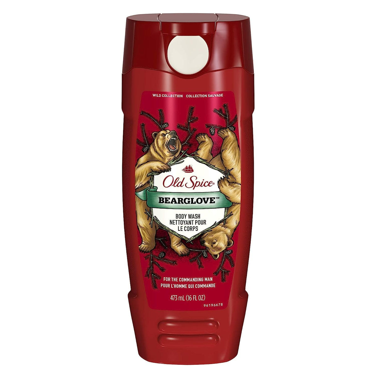 Old Spice bottle in a bathroom setting suggesting routine use and appealing scent benefit