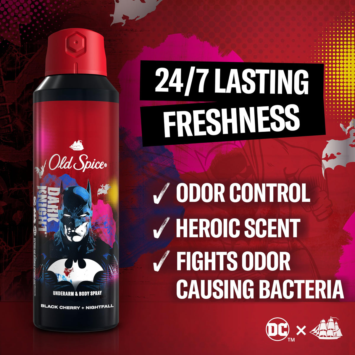 Old Spice can side label close-up highlighting aluminum-free formula and product details for clarity
