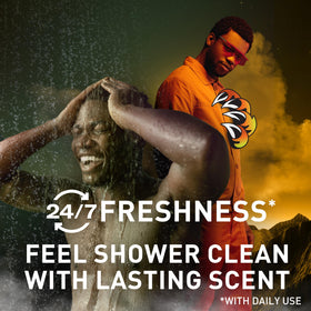 Old Spice foam texture close-up demonstrating rich lather for deep cleaning