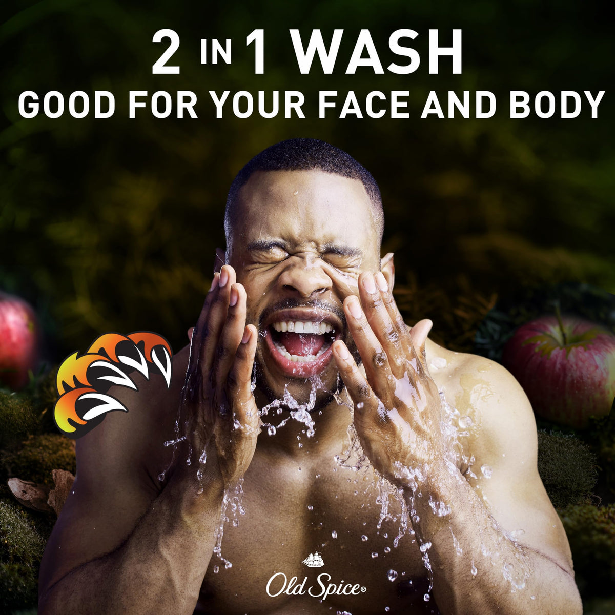 Old Spice pump and cap close-up for easy-dispense convenience benefit