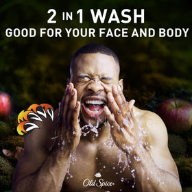 Old Spice pump and cap close-up for easy-dispense convenience benefit