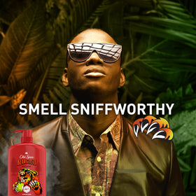 Old Spice bottle with apples representing crisp orchard scent benefit