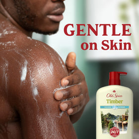 Old Spice pack of four bottles illustrating supply for multiple bathrooms