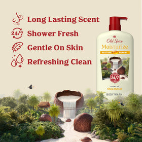 Old Spice pump close-up showing creamy texture and easy dispensing
