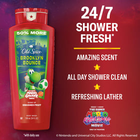 Old Spice back label close-up listing ingredients and usage benefits