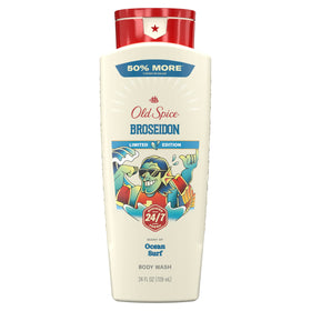 Old Spice Broseidon front packaging showing 24 oz bottle and ocean surf scent
