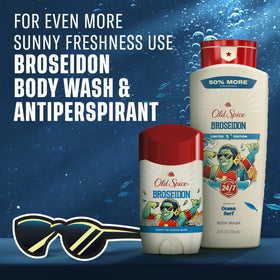 Old Spice Broseidon poured into travel container for gym or weekend trips