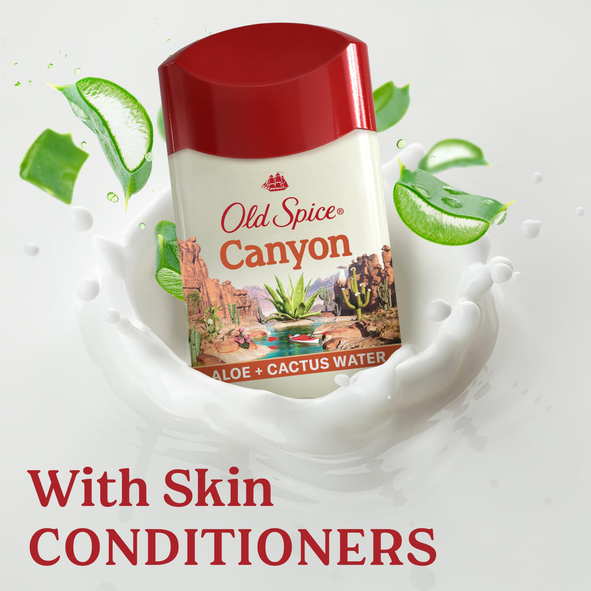 Old Spice Canyon tucked inside gym bag to show travel-ready sweat and odor defense