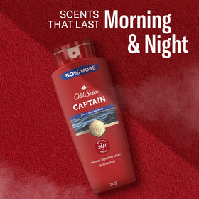 Old Spice Captain four-pack stacked to show bulk value and convenient replenishment