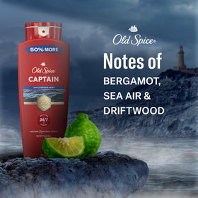 Old Spice Captain in morning routine scene conveying confidence and all-day freshness