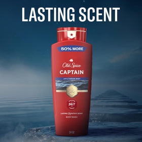 Old Spice Captain foam texture closeup demonstrating creamy lather and gentle cleansing