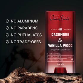 Old Spice deodorant texture close-up to highlight smooth non-greasy finish