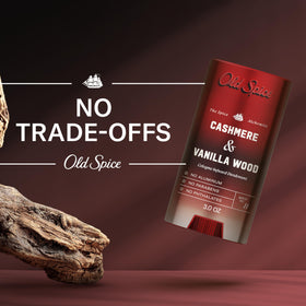 Old Spice Cashmere & Vanilla Wood paired with collection for layered scent benefit