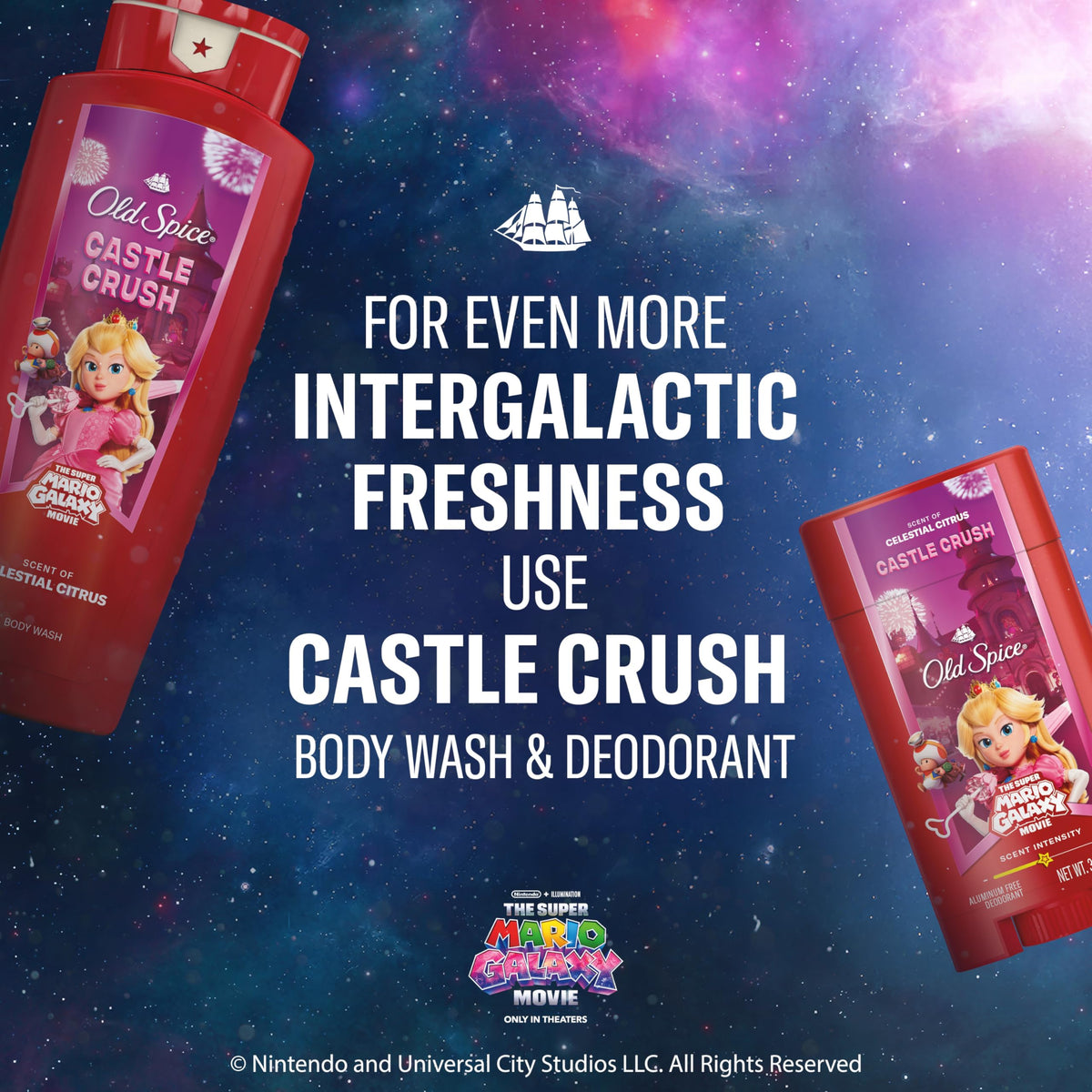 Old Spice Castle Crush citrus styling with fruit accents illustrating fresh scent benefit