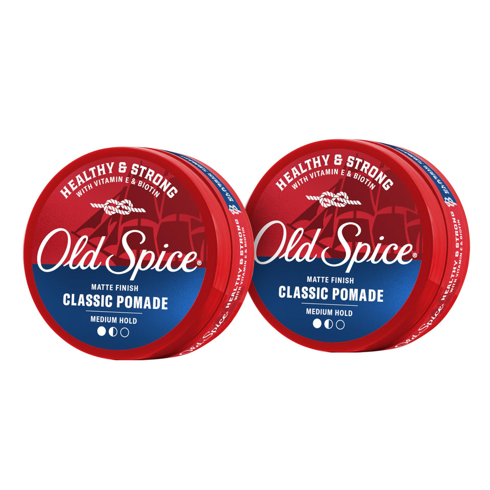 Old Spice front packaging showing twin pack and product benefits