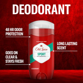 Old Spice clear-stick texture close-up demonstrating residue-free finish