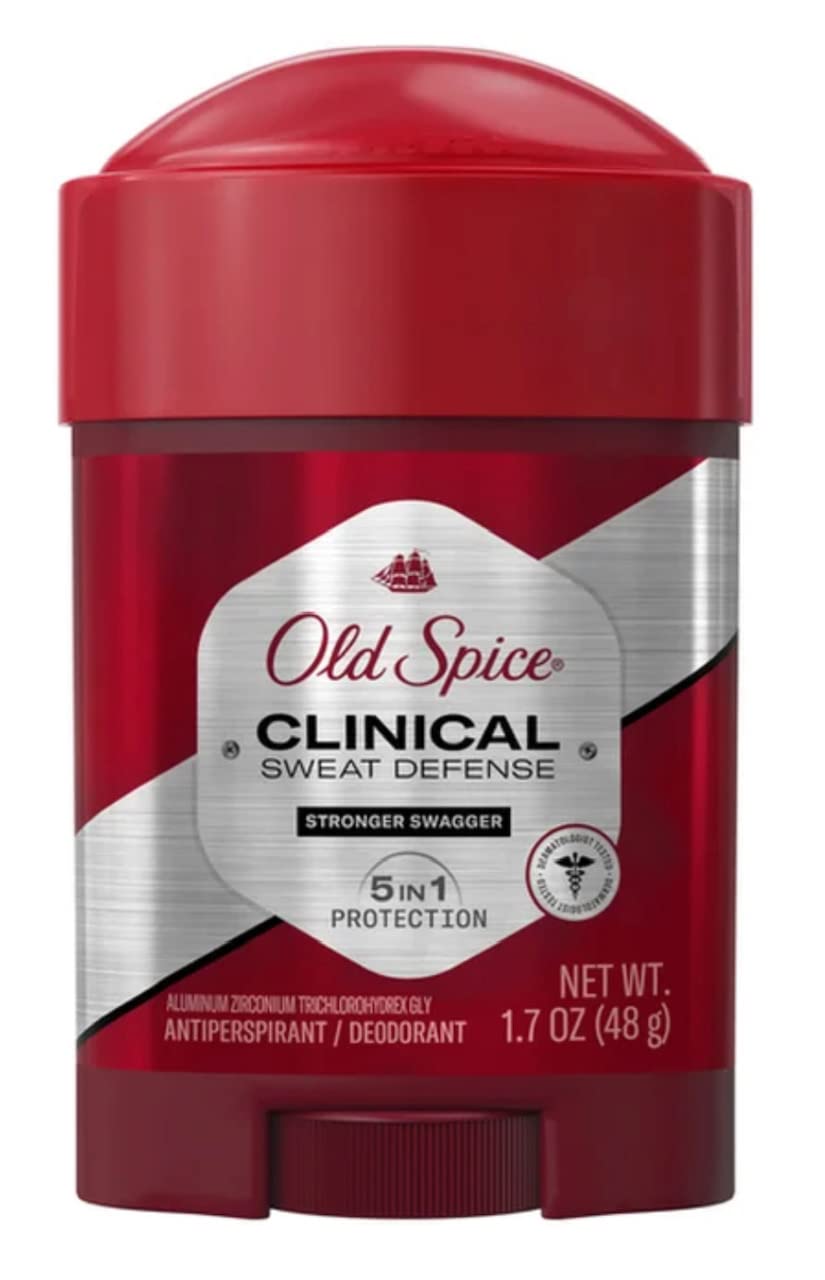 Old Spice Clinical soft solid exposed under open cap, easy smooth application