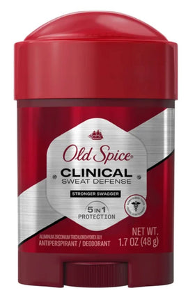 Old Spice Clinical soft solid exposed under open cap, easy smooth application