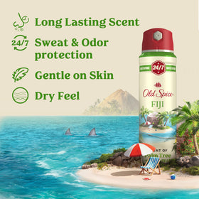 Old Spice close texture shot highlighting quick-dry, nonsticky finish