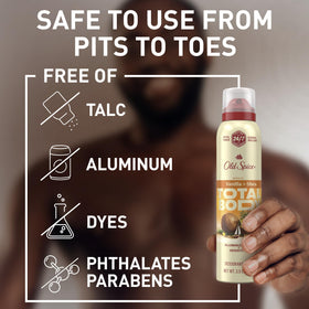 Old Spice nozzle close-up highlighting smooth contactless application