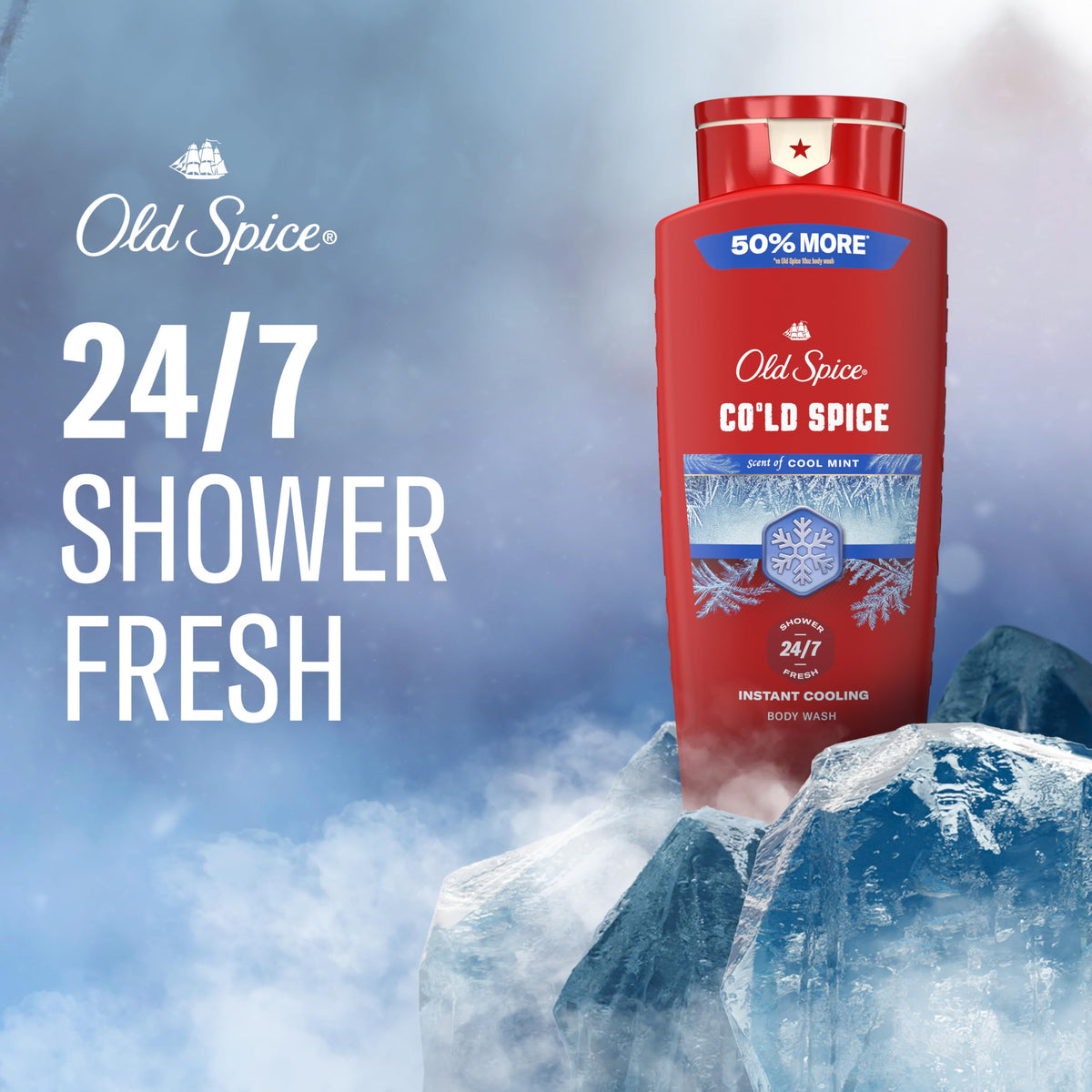 Old Spice lather texture on hand showing rich foam and moisturizing benefit