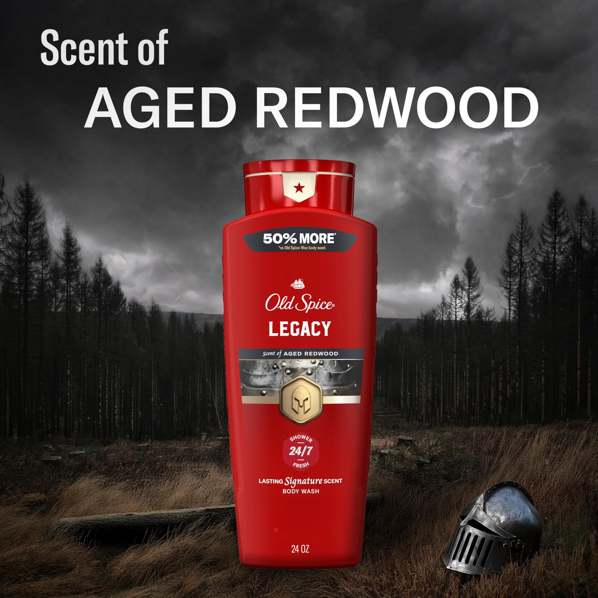 Old Spice Red Collection lineup showing coordinated grooming for signature scent