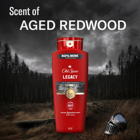 Old Spice Red Collection lineup showing coordinated grooming for signature scent