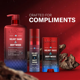 Old Spice The Spice Alchemist collection lineup with Velvet Sage emphasized for layering