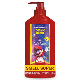 Old Spice Cosmic Quest front bottle showing label and pump for easy dispensing