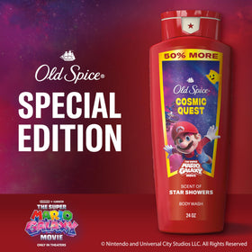 Old Spice Cosmic Quest in-use in shower showing practical daily-use convenience benefit