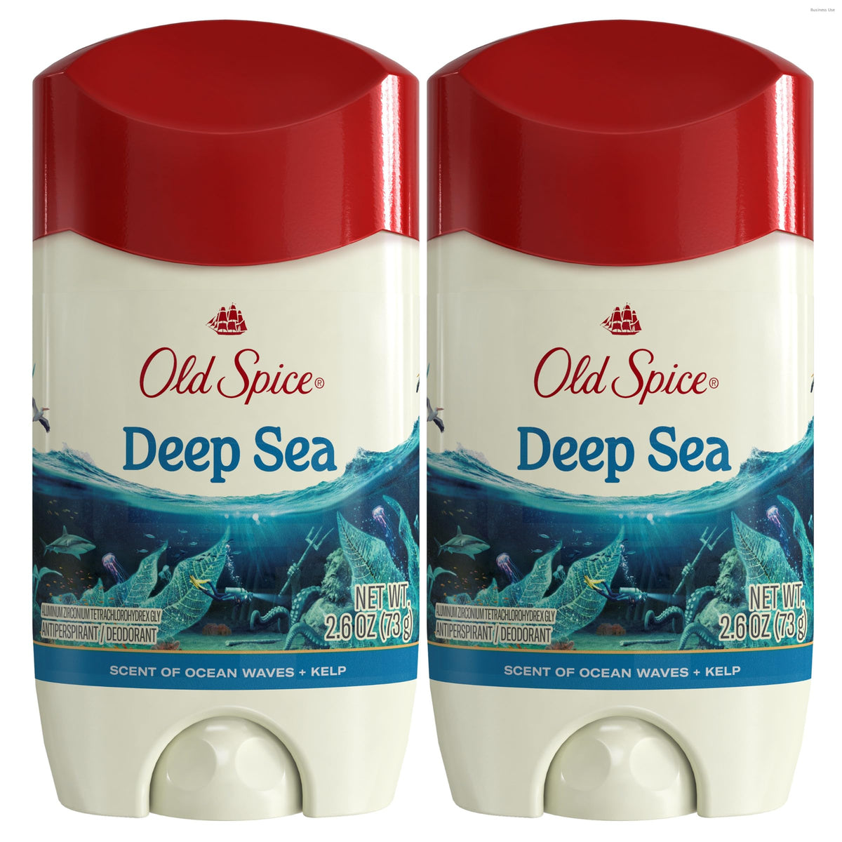 Old Spice Deep Sea front pack showing clean packaging and sea-blue color for confident protection