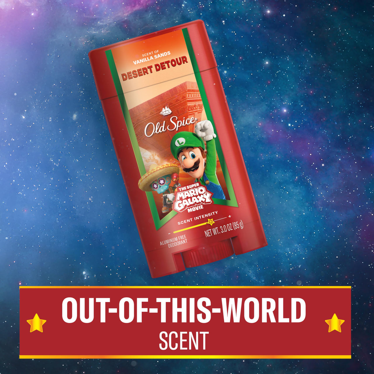 Old Spice Desert Detour on bathroom shelf for easy daily routine