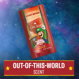 Old Spice Desert Detour on bathroom shelf for easy daily routine