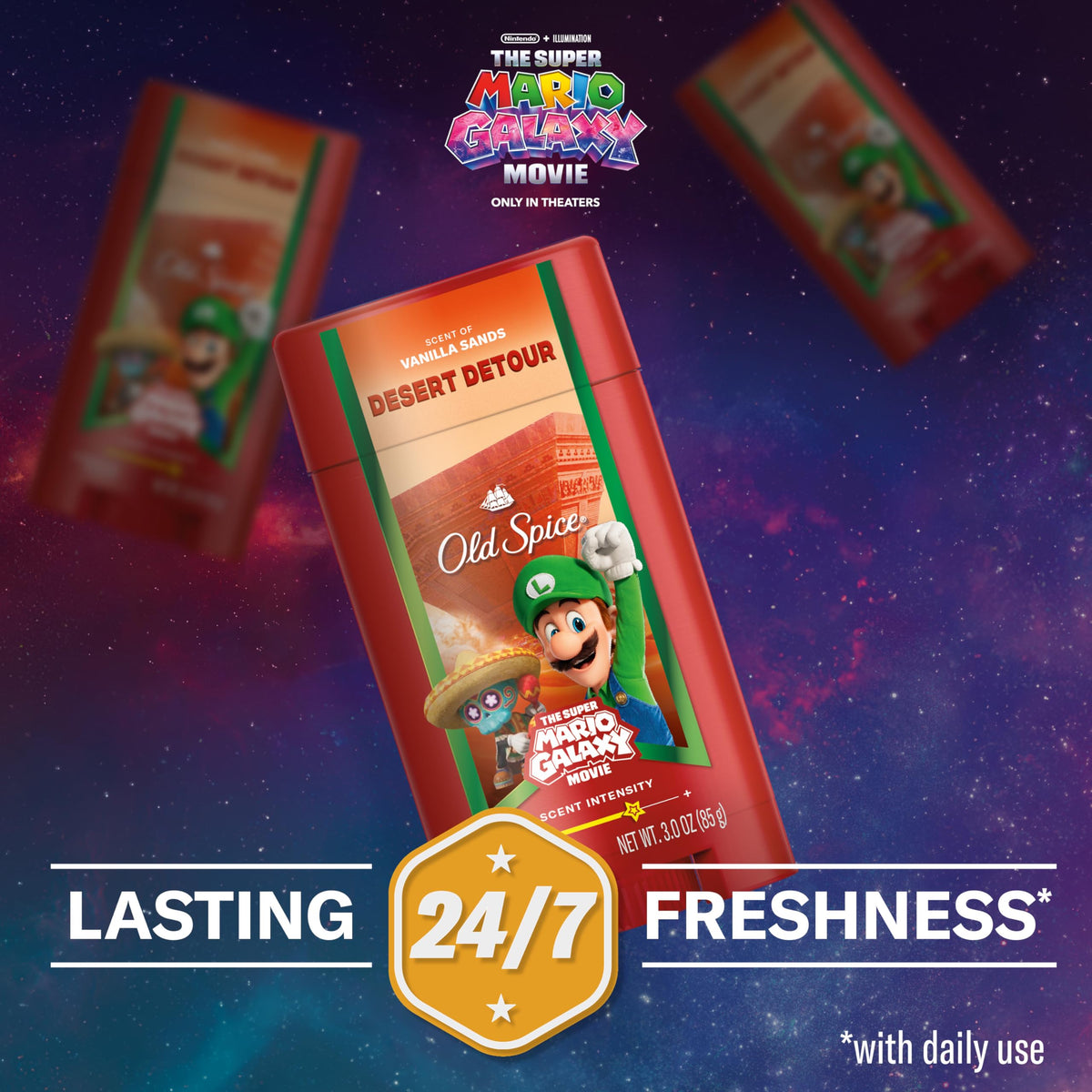 Old Spice Desert Detour special edition packaging with Super Mario art