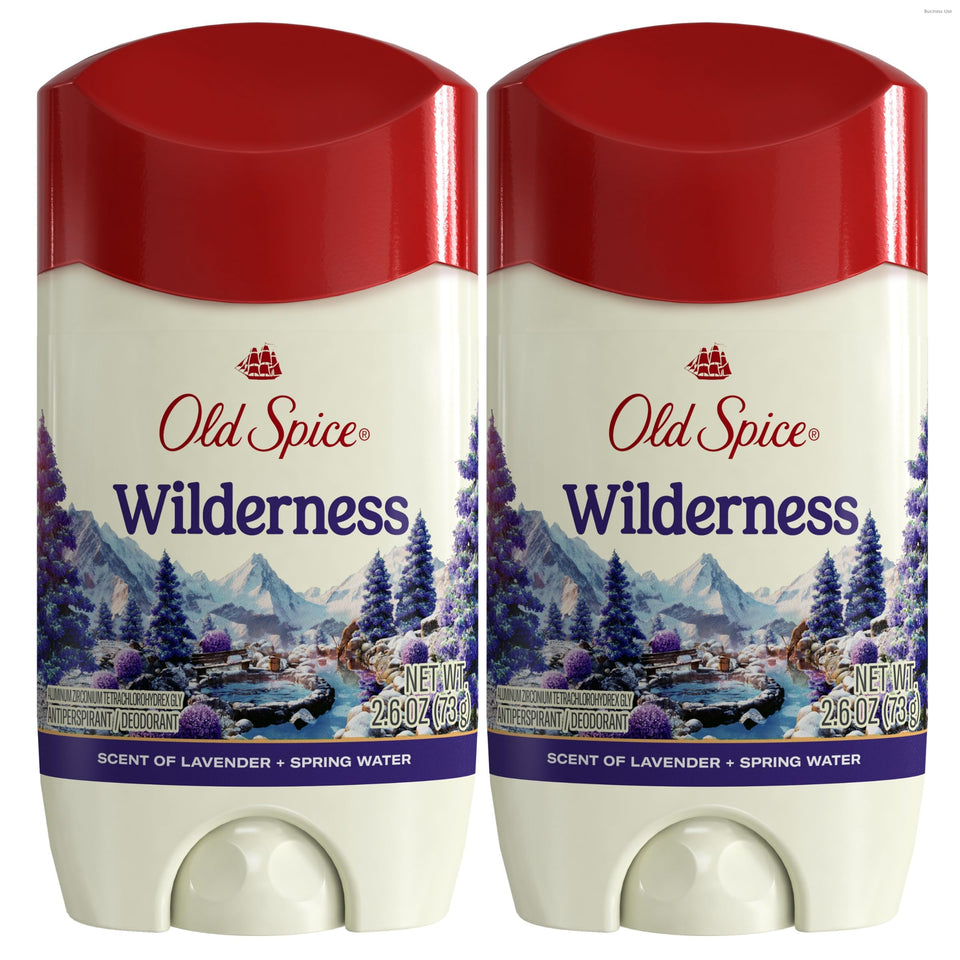 Old Spice front packaging showing dry feel label and fresh scent benefit