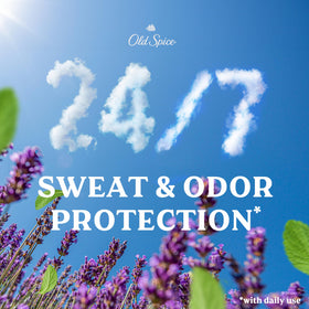 Old Spice ingredient label view showing paraben-free and skin conditioners benefit